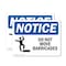 Signmission Do Not Move Barricades, 10 in W x Rectangle, Plastic OS-2PACK-NS-P-710-L-11309 - alternate 1